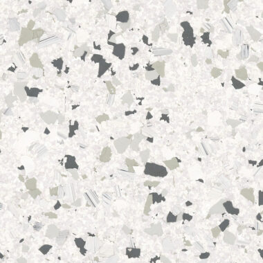 Hybrid flake flooring sample