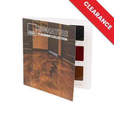 Clearance tag for pigment signature bifold