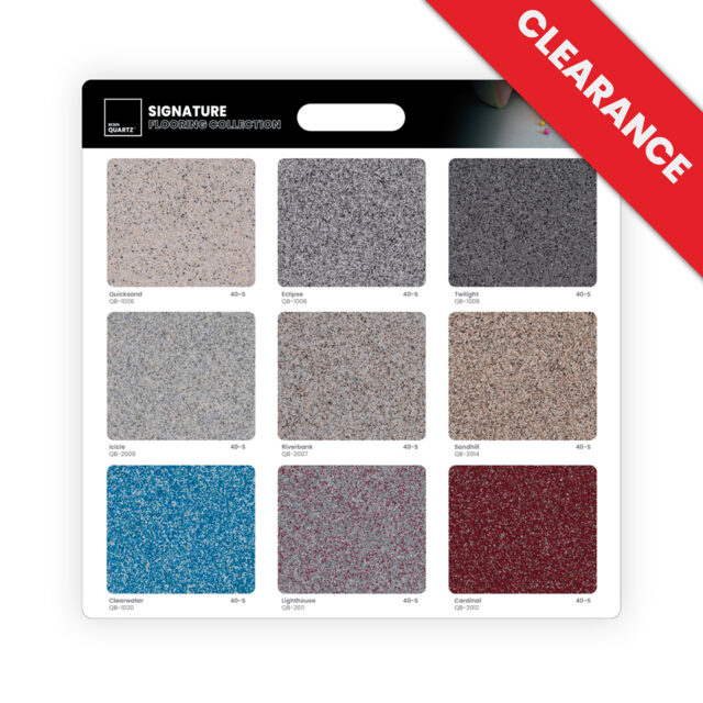 Clearance tag for quartz signature display board