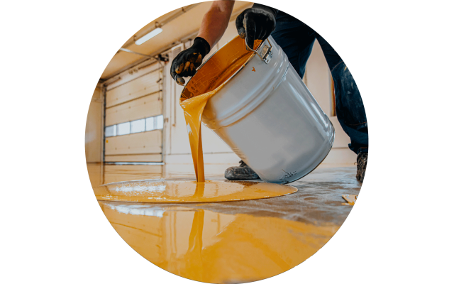 Epoxy bucket pour